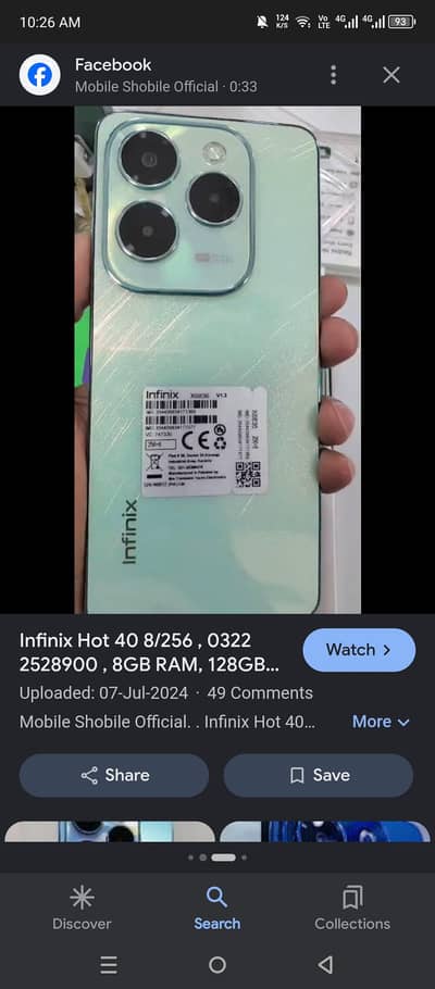 Infinix Hot 40. argent sell all ok seald fone 10 by 10