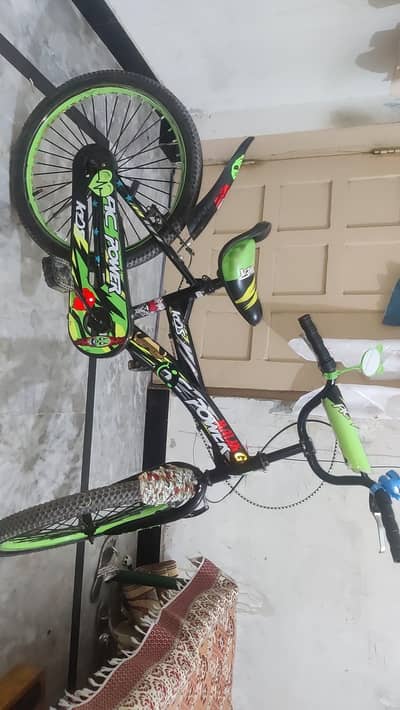 green color bicycle