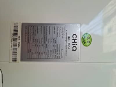 CHiQ 1 Ton Smart DC Inverter AC Indoor only -Like Brand New Box Packed