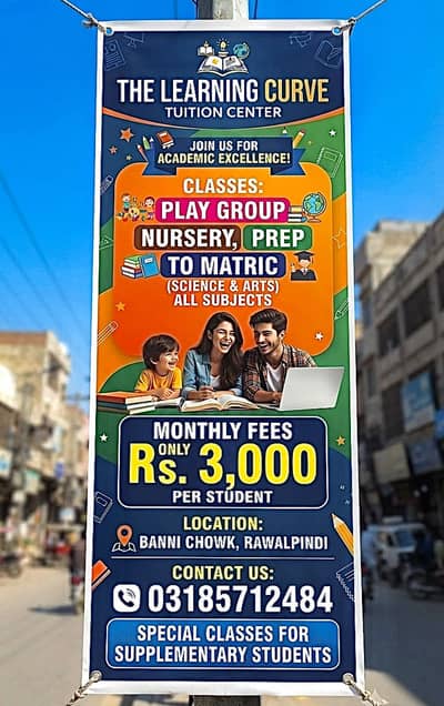 LEARNING CURVE TUTION CENTER BANNI CHOWK RAWALPINDI 100% Result