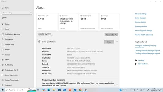 HP Envy 365 Touch Screen Laptop for Sale