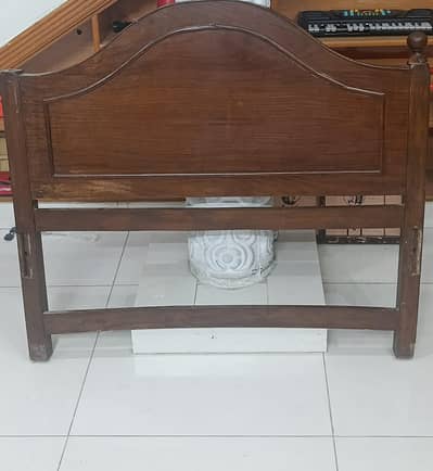 Single bed made from original wood with mattress