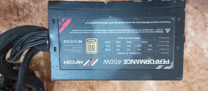 Mifcom 450 watt 80+ bronze PowerSupply