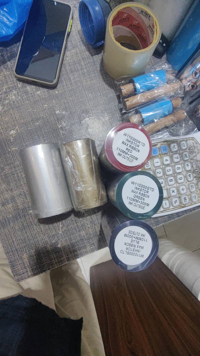 Barcode label Roll ,Ribbon ,Printer 7