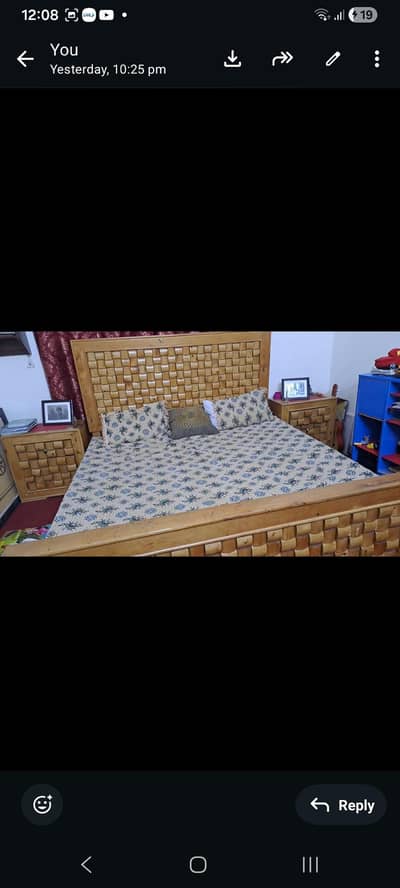 pure anda dyaar wood bedset