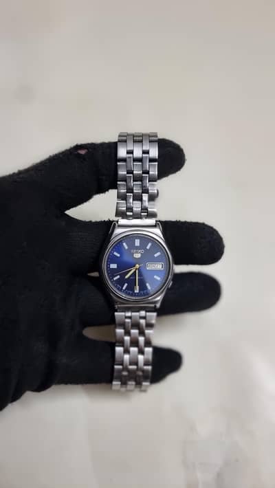 Seiko 5 Vintage Blue Sunbust