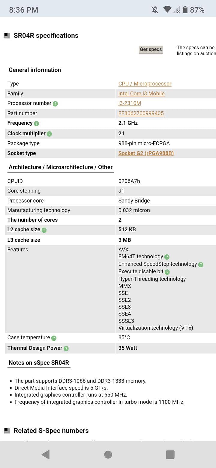 Intel Core i3 2nd Generation Processor 4