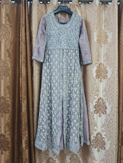 purple maxi with dupatta