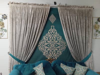 double valvet curtain