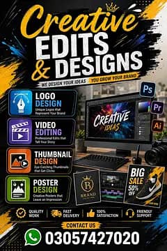 video editing and logo desing