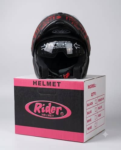 Rider Flip-Up Helmet spider graphic