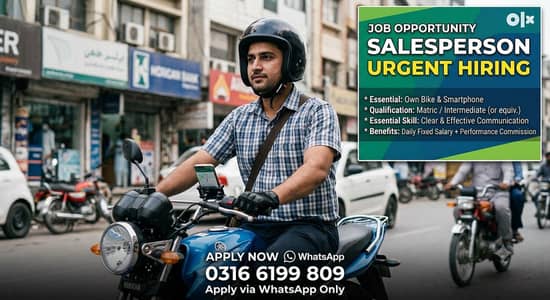 sales persons required