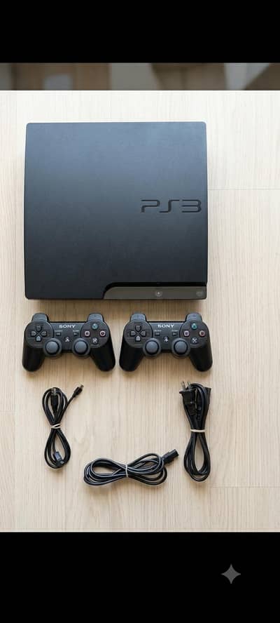 PlayStation 3 Slim Jailbroken (HEN) + 2 Controllers & Top Games