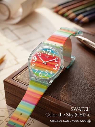 Swatch Color the Sky (GS124) watch| Original Style |Unisex Wrist Watch