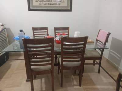 Dinning table with 6 chairs set