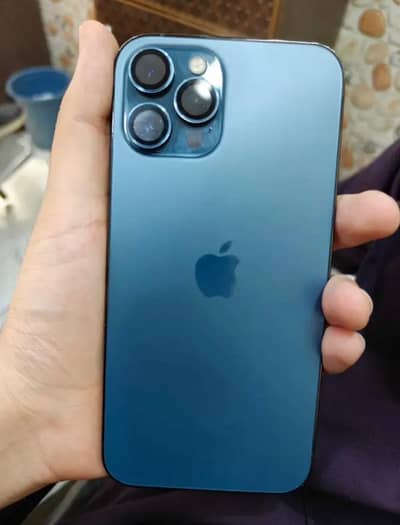 I phone 12 pro max with box 10/10 scratch less