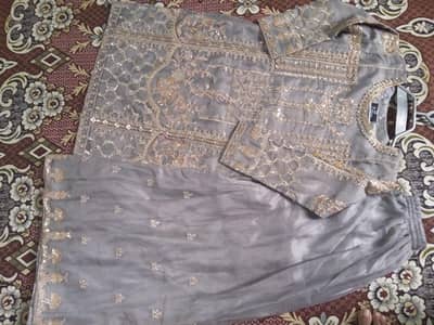 stylish Eastern  formal dress - grey