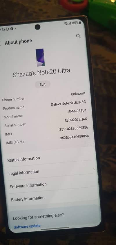 Samsung Mobile Note 20 Ultra 12.128GB