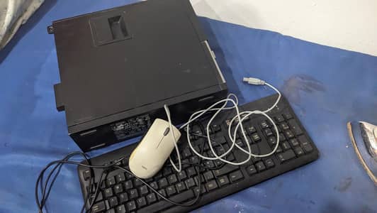 Mini PC with keyboard and mouse