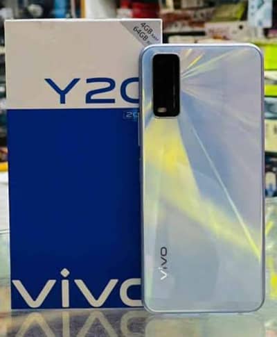 Vivo Y20 PTA APPROVED MEMORY 4GB/64GB. WITH  BOX & ALL ACCESSORIES.