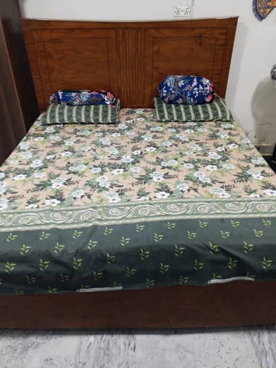 Solid Wooden Double Bed – Used, Excellent Condition