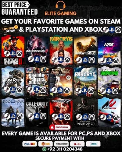 All Ps digital games available