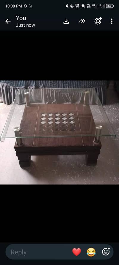 Glass Center Table – Excellent Condition