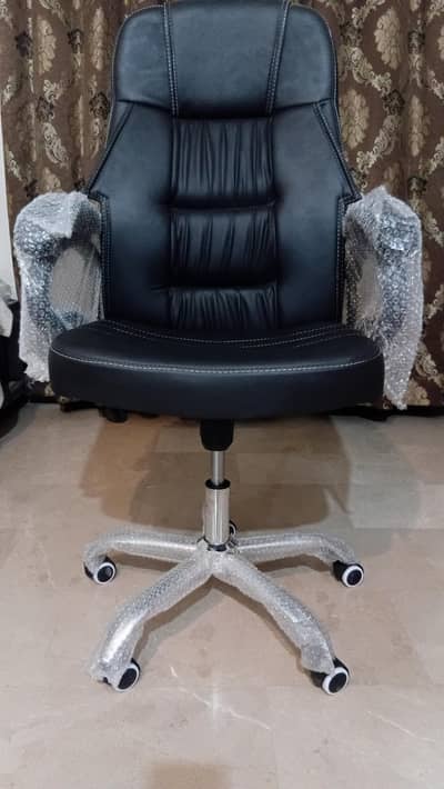 Rolling leather chair