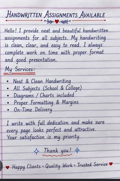 assignment work