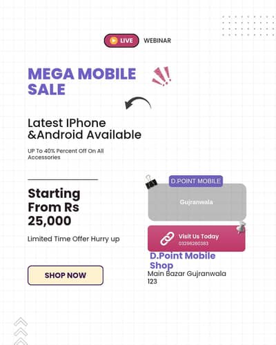 Professional Poster Design for Shop - 500 Rs