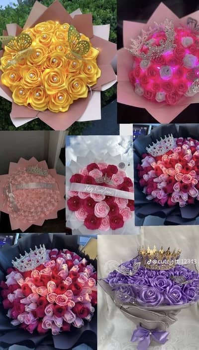 Ribbon bouqets