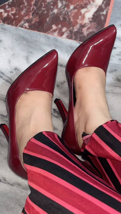 New Maroon Heels – Size 38