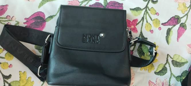 MONT BLANC LEATHER CROSSBODY BAG