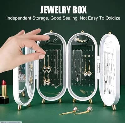 jewellery box green transparent storage for necklace bangles and etc