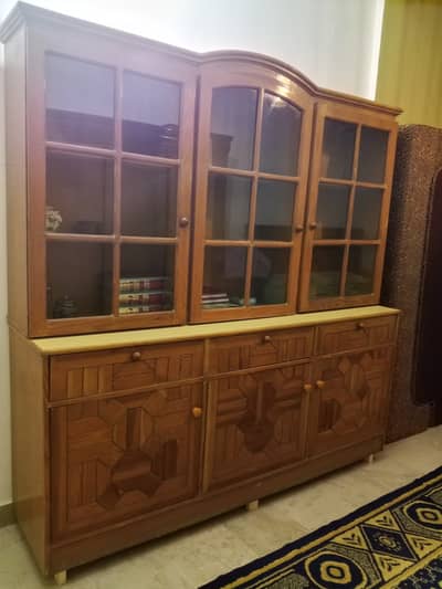 GLASS DOOR, SIDE BOARD AND SHOWCASE FOR CROCKERY