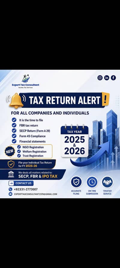 Income tax return 2026/Ngo,trust Register/private limited