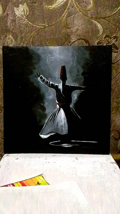 Whirling dervish Acrylic painting 
