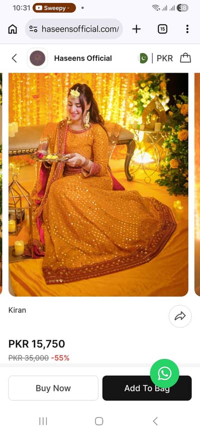 haseens dress , only 3 hours worn