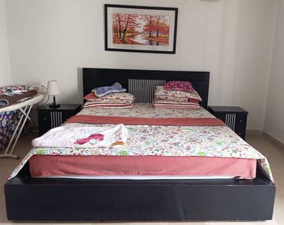 Double Bed (with Matress) with Dressing Table & Side Tables