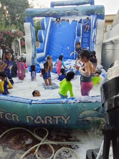 water slide pool