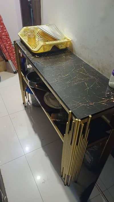Beautiful Console Table Metal Gold