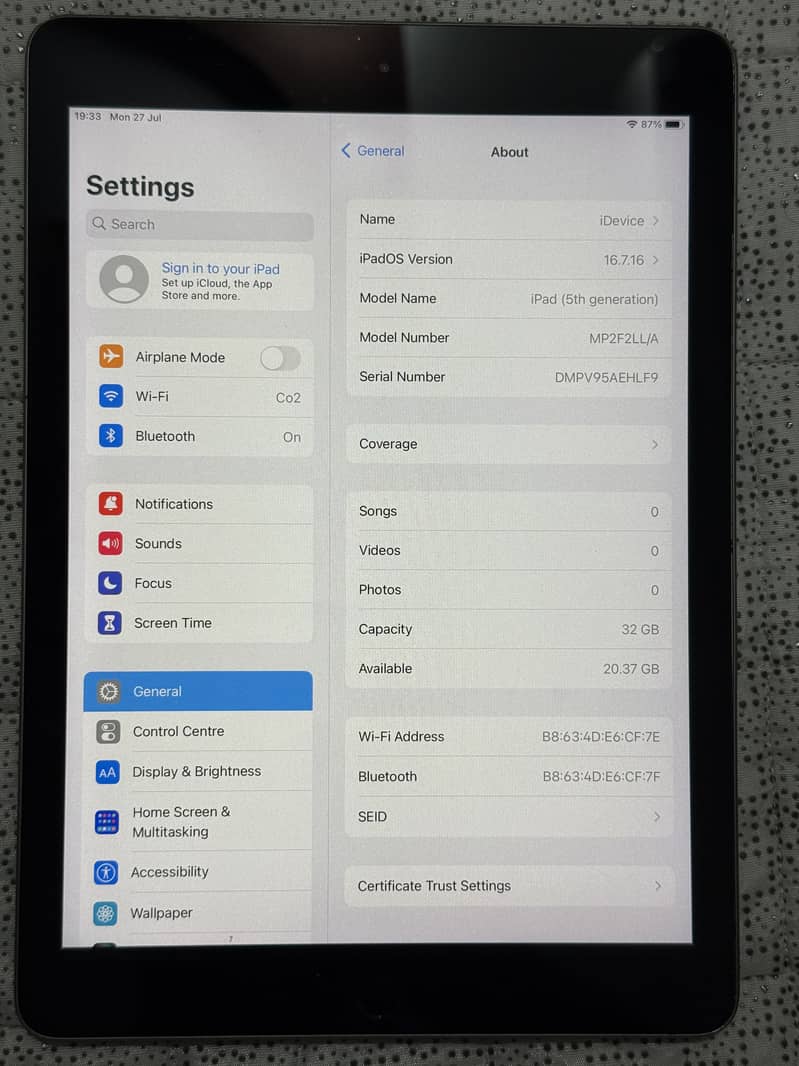 Ipad 5th Generation 32Gb 2