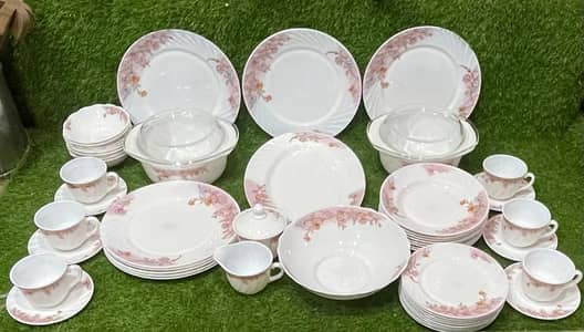 ⁷MARBAL DINNER SET IN PINK FLOWER DESING