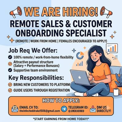We Are Hiring: Remote Sales & Customer Onboarding Specialist