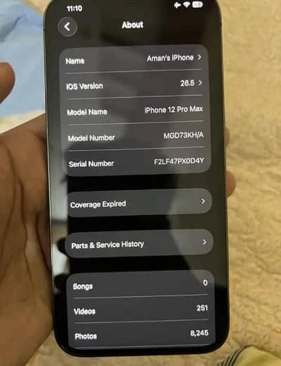 Apple iPhone 12 Pro Max WhatsApp number 03214338926