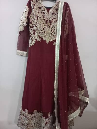 3 pc maxi with trouser and Dupatta