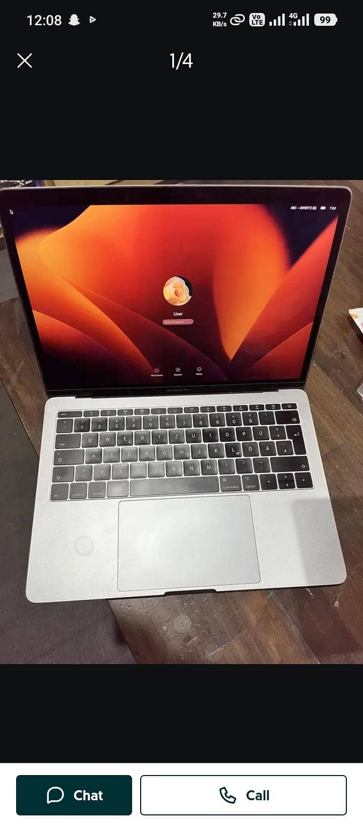 Macbook Pro 2017 8
