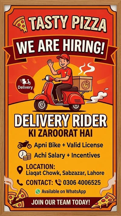 Tasty pizza Rider