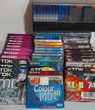 Blank Audio Cassette and Mini Disk (03314507763) Rs. 500 for 10 Piece