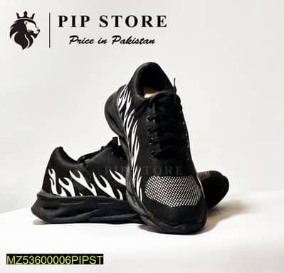 Men's Black White Fire Joggers Daily Wear Comfortable